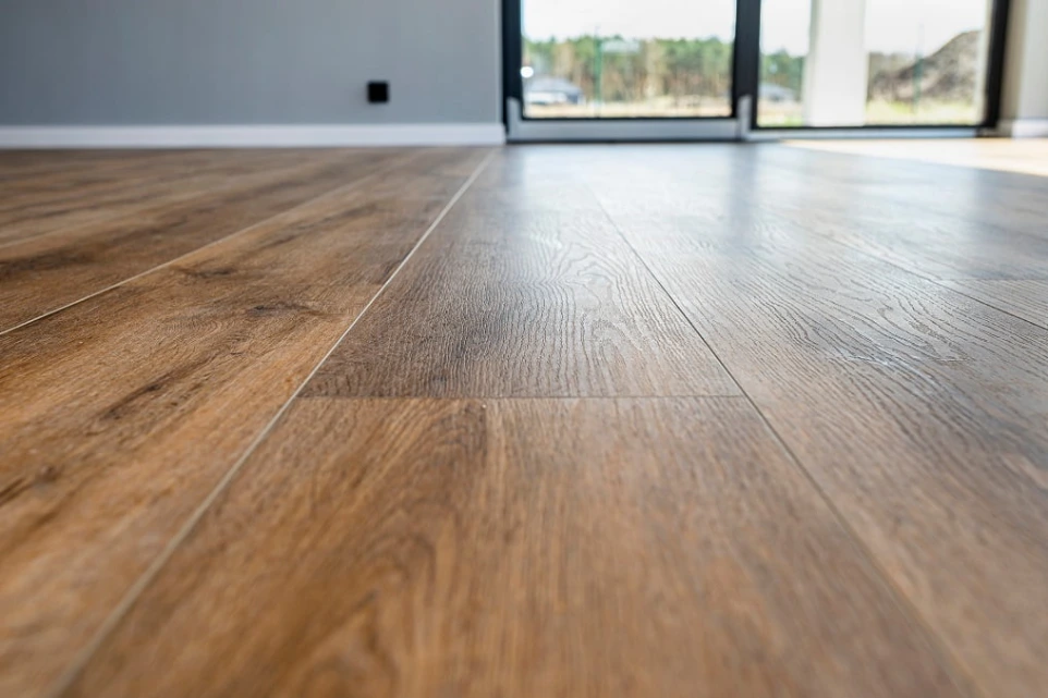 Waterproof vinyl flooring installation inside a finished Hamilton basement